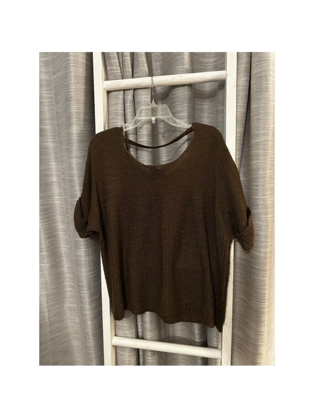 United States Sweater Brown V-Neck Sweater XL - Picture 3 of 7